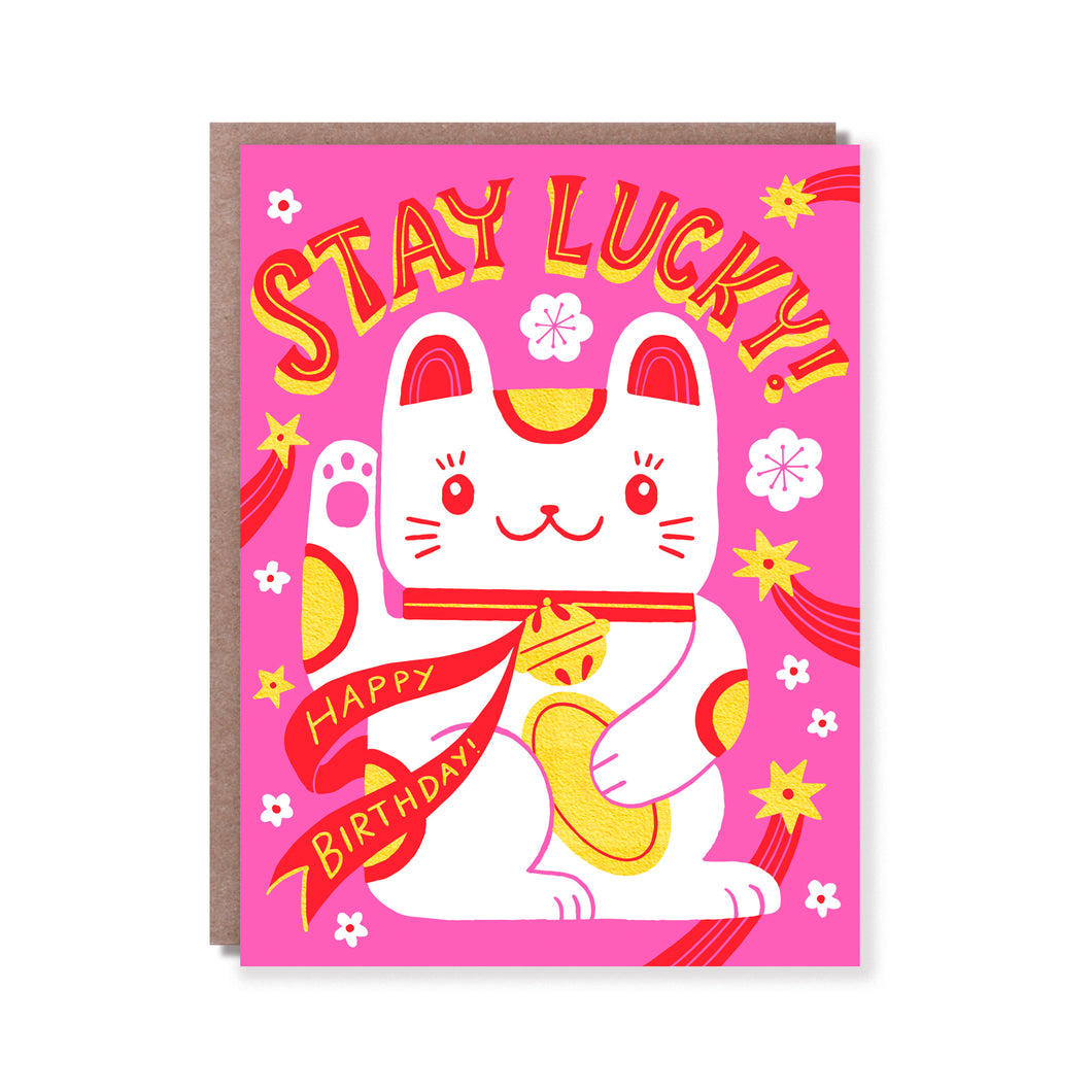 STAY LUCKY CAT BIRTHDAY