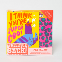 Load image into Gallery viewer, WRITE ME BACK! PEN PAL KIT (SUPER COO &amp; LEOPARD)
