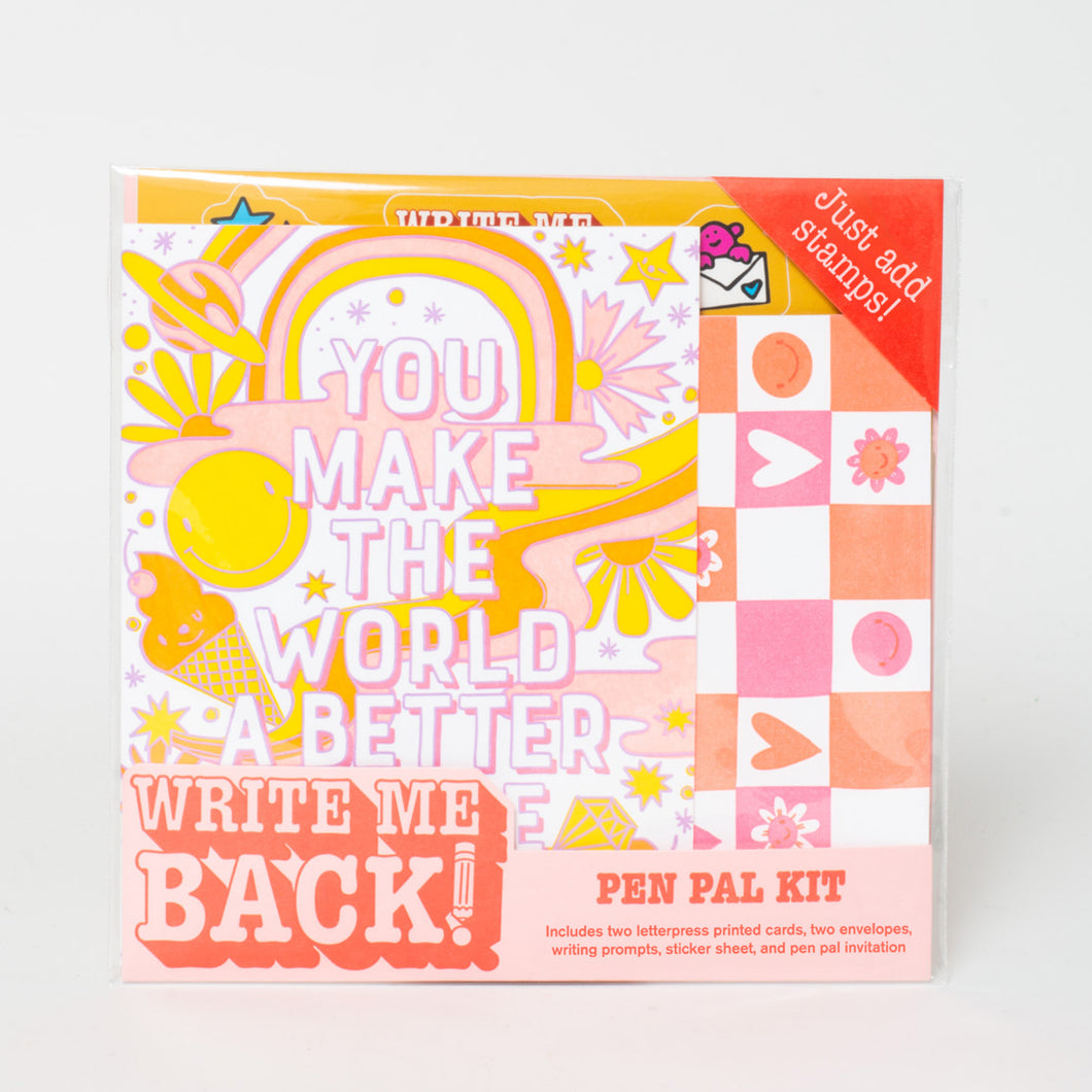 WRITE ME BACK! PEN PAL KIT (BETTER PLACE & CHECKERBOARD)